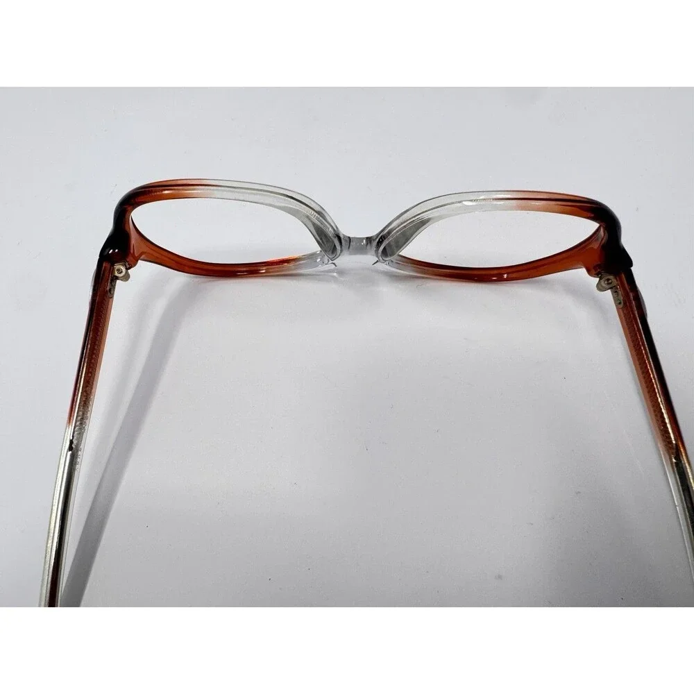 Winbeldon Ruby Vintage Eyeglass Frames Only 50-17-135 Orange Clear UK New Old St